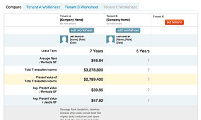 Compare Your Top Prospective Tenants